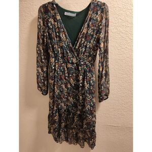 Hill House Floral Long Sleeve High-Low Dress - Multicolor
